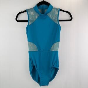 Mirella Printed Zipper Leotard Size S